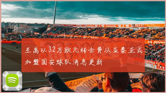 王禹以32万欧元转会费从亚泰正式加盟国安球队消息更新